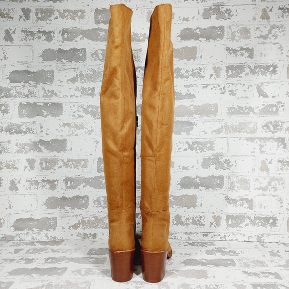 New Seychelles Tan Leather Over the Knee Boots M568 - Picture 6 of 12